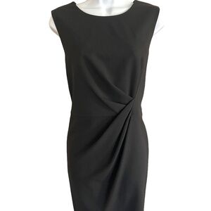 Calvin Klein | Black Cocktail Dress | Side Ruching
